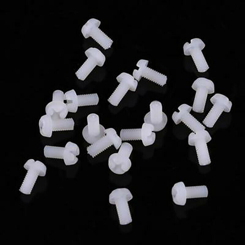 150x White Nylon M2 M2.5 M3 M4 M5 Hex Screw Bolt Nut Standoff Spacer K HLD