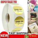 500Pcs/Roll Thank you Stickers Wedding Flower Baking Handmade Adhesive Labels~