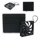 Household 20W 12V Solar Panel Exhaust Fan Cooling Ventilator Black Easy to carry