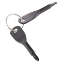 Screwdriver Charm Keychain Keyring Travel Hiking Outdoor Portable Tool Black