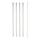 Stainless Steel Straws with Cleaning Brush Reusable Drinking Straws 265mm L