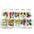 54Pcs And Boxes Fishing Lure Winter Ice Fishing Hooks Hard Bait Pesca Tackl
