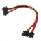 1.6FT Male to Female 7+15 pin 5 Wire SATA Data Power Combo Extension Cable Cord