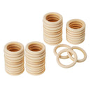 40x Handmade Natural Maple Wooden Teething Rings Wood Baby Teether Rings