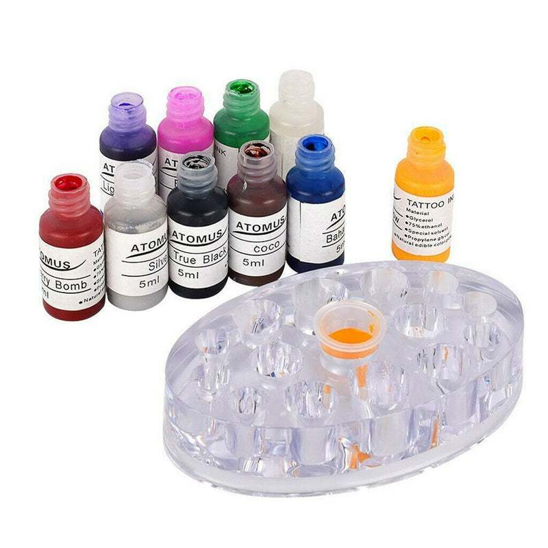 10 Colors 0.18oz/Bottle Professional Tattoo Ink Pigment Set Permanent Makeup