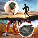 Digital Handheld Sports Stopwatch Stop Watch Timer Alarm Counter Black X3E9 Z5K2