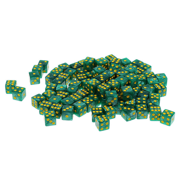 100x Six-sided D6 Dice 14mm For D\u0026D Casino Poker