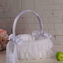Wedding Flower Basket Girl Bowknot Rose Decoration Basket Party Supplies