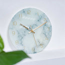 Marble Silent Wall Clock for Living Room Decor, 12 Inch Modern Non Ticking