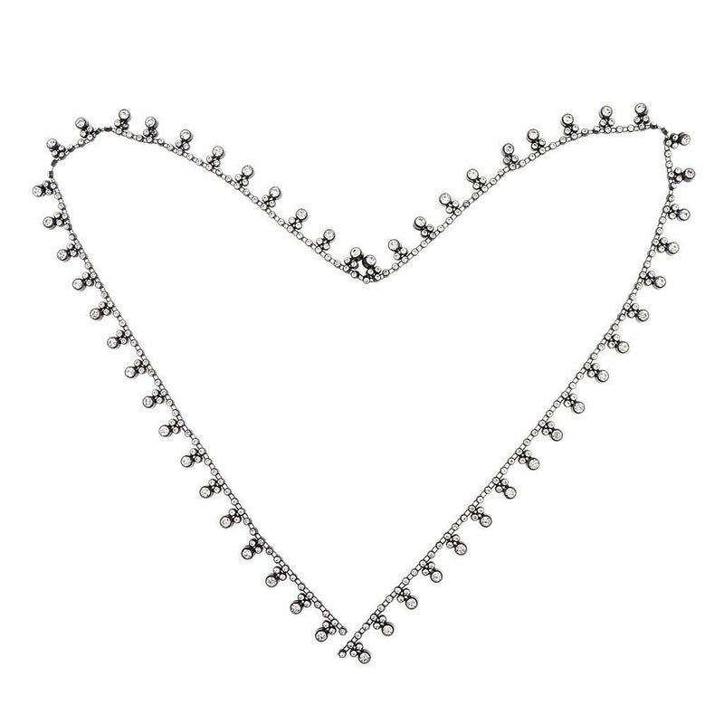 1 Yard Black Rhinestone Diamante Chain Trim Craft Applique Lace Sewing Trim