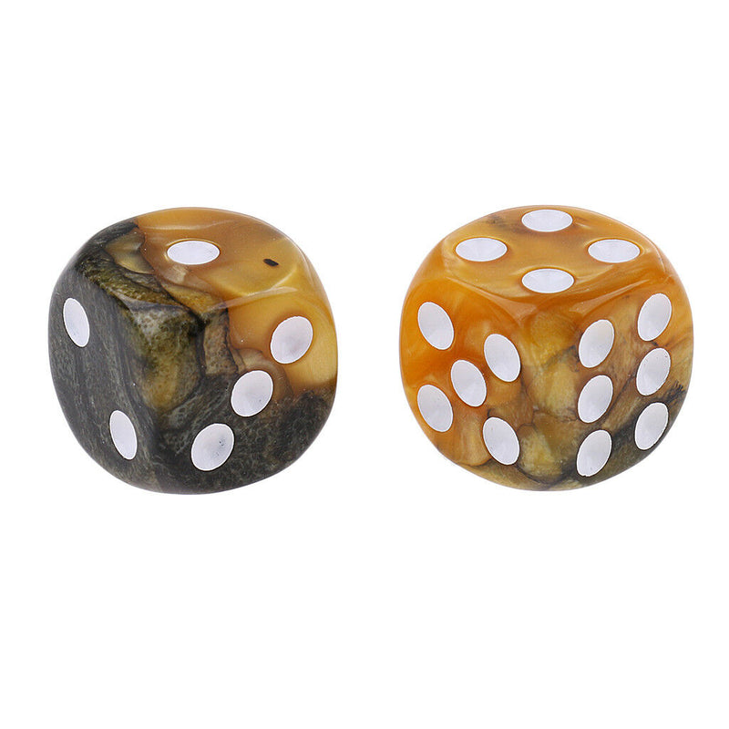 10Pcs Gray Six Sided D6 Dice Dies 16mm for Dungeons & Dragons Role Play Accs