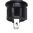 5 Pcs SPST Black Button On/Off Round Rocker Switch AC 6A/125V 3A/250V
