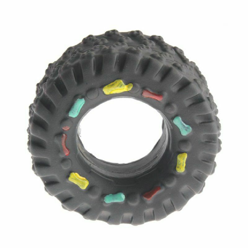 Rubber Dog's Toys Tyre Treads Tough Dog Toys Pet Chew Squeaky Toys for Dog  L6T8
