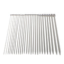 26pcs Stainless Steel Single Pointed Knitting Needle Sweater Staight Needles