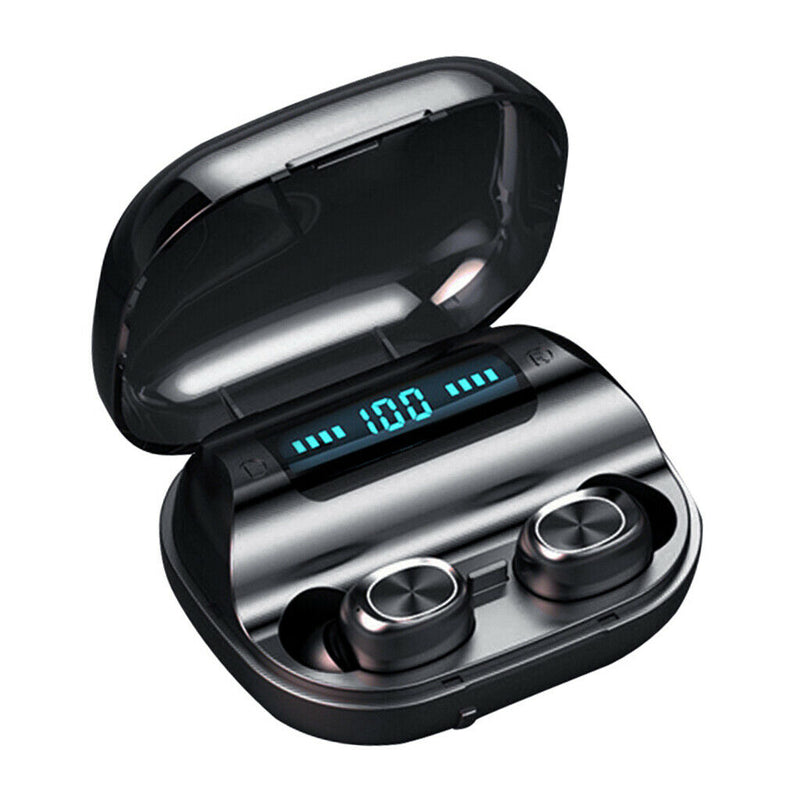 Bluetooth V5.0 Earphones Touch Control Wireless Headphones With LED Display