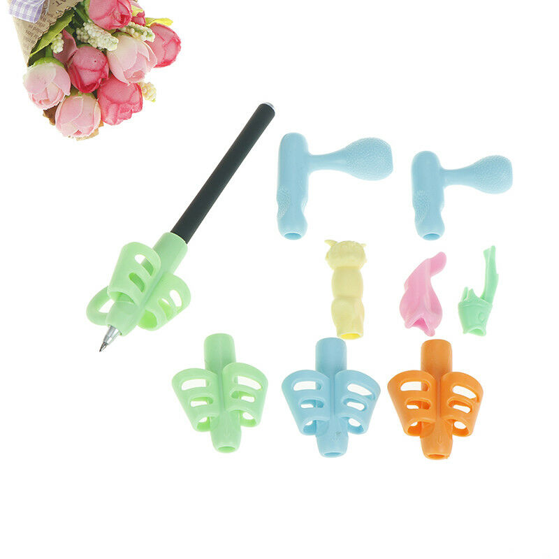 8pcs/Set Children Pencil Holder Pen Writing Aid Grip Posture Correction Tool Hot