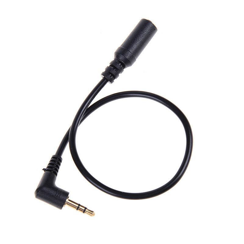 Audio stereo 3.5mm 3pole  male to female 90degree right angled extension cable F