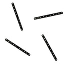 4Pcs 12'' Exhaust Muffler Motorcycle Universal Hanger Mounting Bracket Black