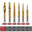 6x Combination Drill and Tap Set,Metric Thread M3-M10 Screw Tapping Tool US