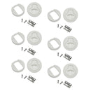 6Pcs 2" Nylon Round Flush Pull Hatch Latch Slam Latch for RV Marine Boat White