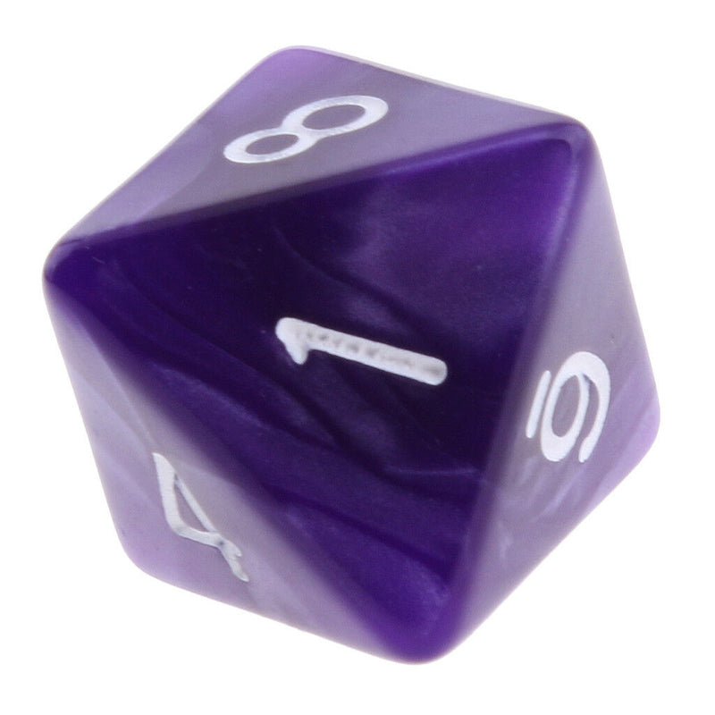 10pcs 8 Sided Dice D8 Polyhedral Dice for  RPG Purple