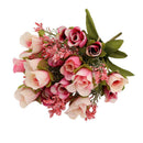 Set 2 Artificial Roses 20 Heads Bouquet for Home Garden Party Wedding Decor