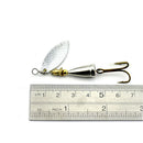 1 Pcs Metal Fishing Bait Metal*Spinner Shine Lures with Hook Fishing Gears 3c