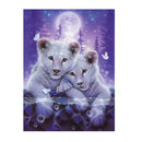 2 Sets Wolf DIY 5D Diamond Painting Tiger Embroidery Art Kits Room Decor