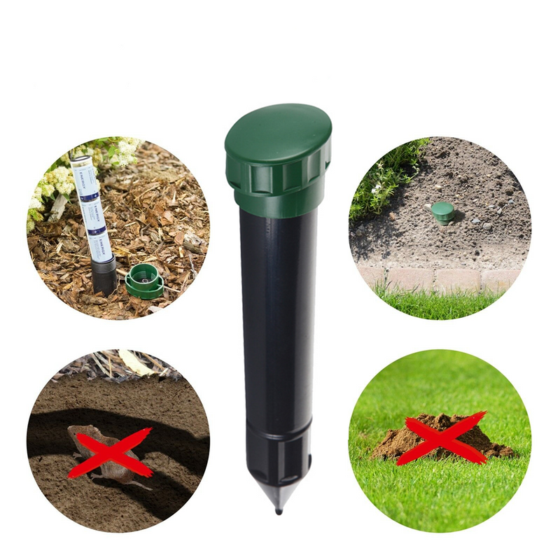Reusable Sonic Mole Chaser Pest Moles Voles Rats Repeller Stake For Garden Yard