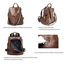 Womens Backpack Purse Pu Leather Anti-Theft Backpack Casual Satchel School