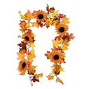 177cm Artificial Maple Leaf Berries Sunflower Pumpkin Garland Hanging Vine DH9B1