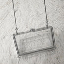 Acrylic Transparent Clutch Chain Box Women Shoulder Bags Hard Day Clutches  Y3I2