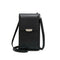 Women Messenger Bag PU Leather Phone Purse Mini Shoulder Handbag (Black)