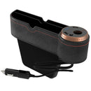 Dual Usb Charging And Coin Box Car Seat Crevice Organizer Universal Cigaret