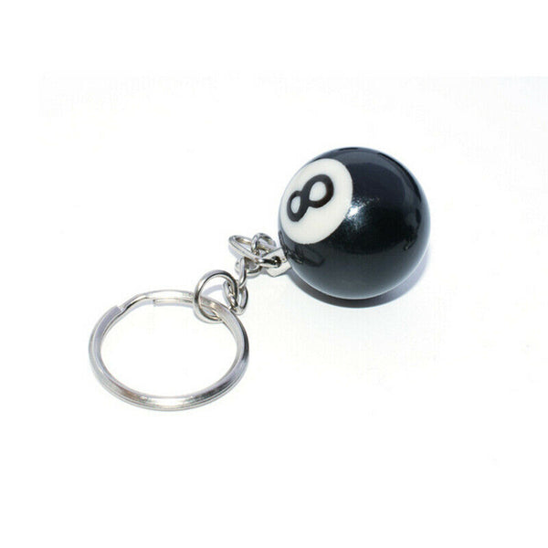 New Black 8 Billiard Ball Key Chain Bag Accessories Keyring Car Key Holder G Bj