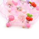 7Pairs Lovely Panada Flower Earrings Clip-On No Pierced Design For Kids Girl FT