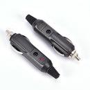 2Pcs 12V Universal Male Car Cigarette Lighter Socket Plug Connector 15A Fused TO