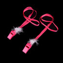 5 Fluffy Fuzzy Feather Whistle Necklace Hens Night Bachelorette Party Pink S Gw