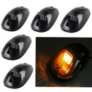 5pcs Black Smoked Lens Amber LED Cab Roof Marker Lights,Roof Top Lamp Clear