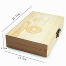 12x Round Coin Bottle Coin Wooden Storage Box Container Display Case
