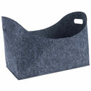 2 pieces felt basket for firewood, firewood basket, oval shape, with two ha Z1U6