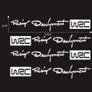 4pcs Car Stickers Racing Development WRC Door Handle Vinyl Decals (White)
