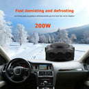 12V Auto Car Heater Fan 3 Outlets Windscreen Defrosts Defogger (200W Black) A