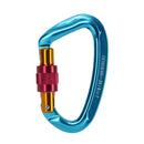 4x Carabiner Clip Rock Climbing Mountaineering Screw Locking Buckle Blue