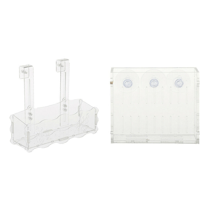 Pack of 2,Aquarium Clear Acrylic Rectangle Containers Plant Cup