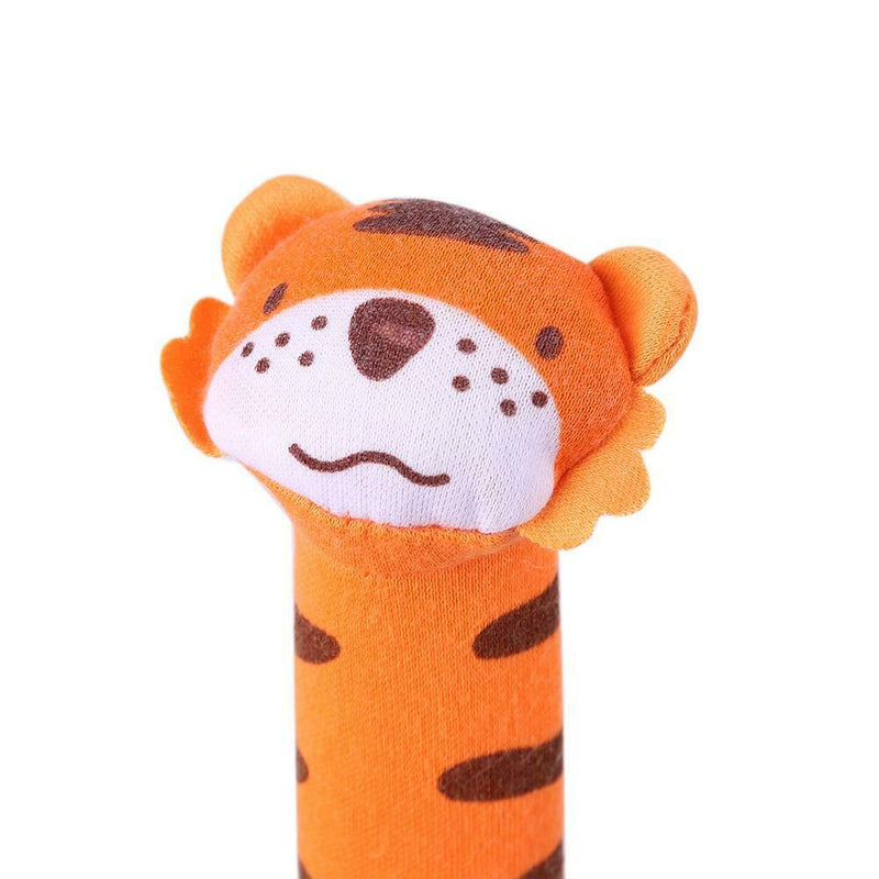 Developmental Animal Soft Stuffed Infant Baby Plush Toys Rattles Kids Tiger