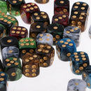 50pcs Coloured Dice, (six sided), 16mm , D6 ,with Carry Bag