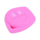 Silicone 2 Button Remote Key Case Fob Protect Cover for Suzuki SX4 (Pink)