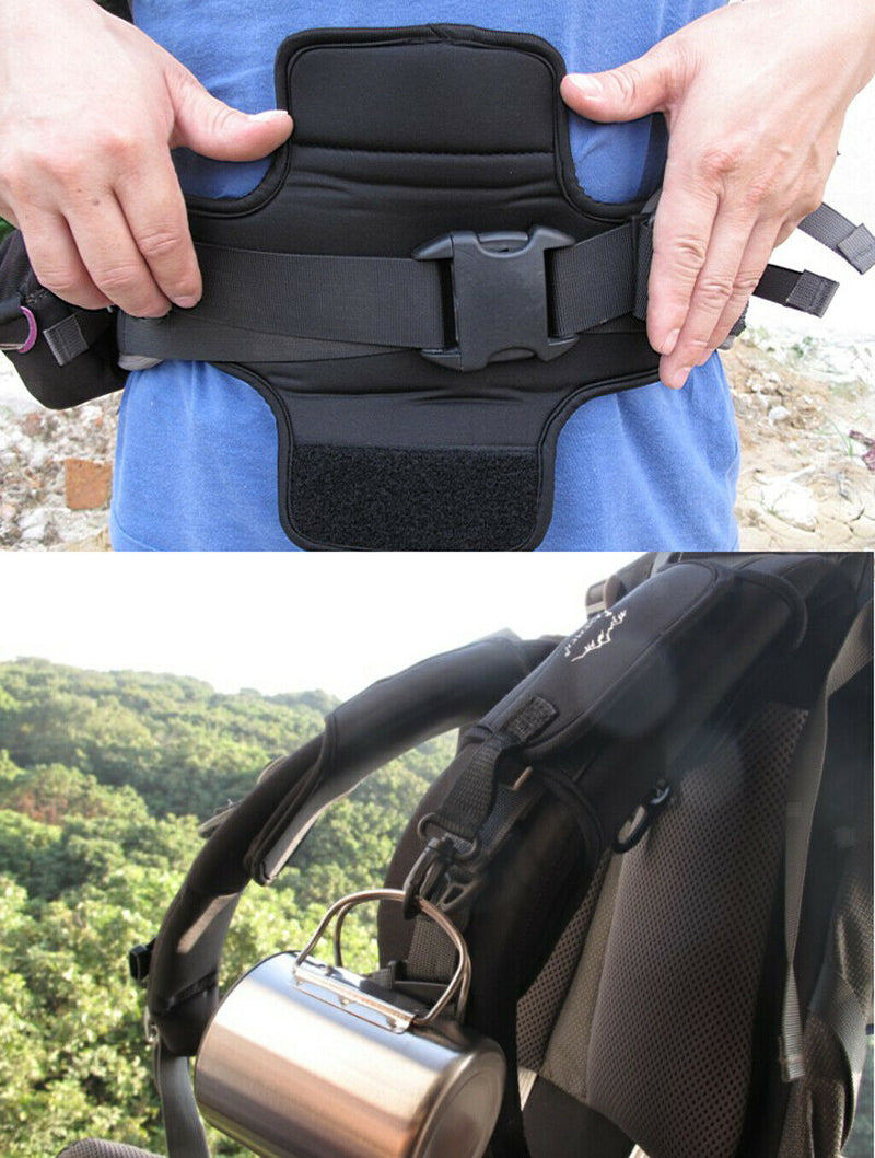 2pc Padded Shoulder Strap Cushion For Oudoor Sports Backpack Sling Day Pack