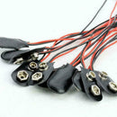 3Pcs Snap 9V (9 Volt) Battery Clip Connector Type Black Cable Black Favor C B2R8